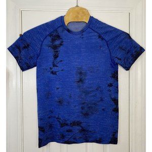 Lululemon Mens Metal Vent Tech T 2.0 Shirt Size Medium Blue Black Marble Tie Dye